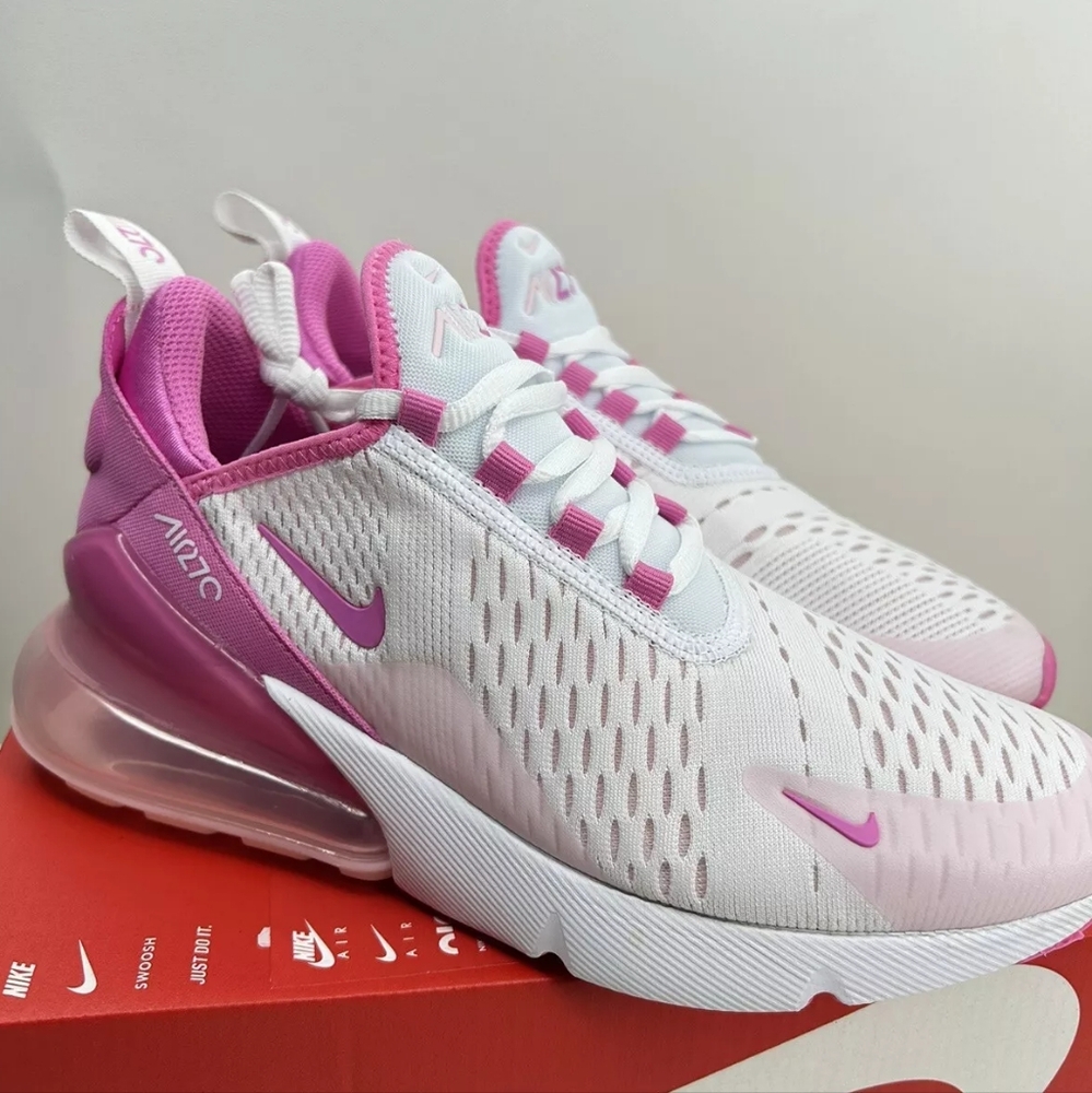 NIKE AIR MAX 270S PREMIUM WHITE-PINK WOMEN'S US SIZE 7.5 BRAND NEW IN BOX - Picture 4 of 10
